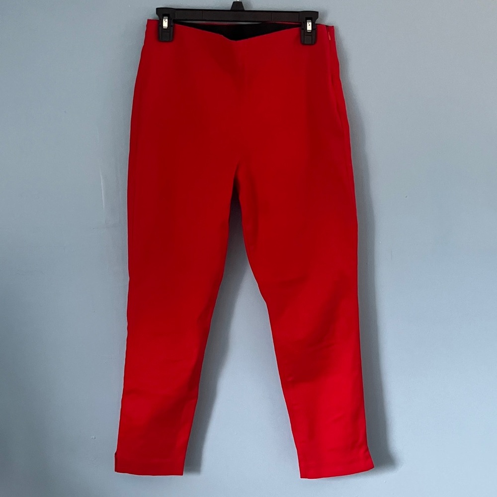 Bright Red Slim Pants